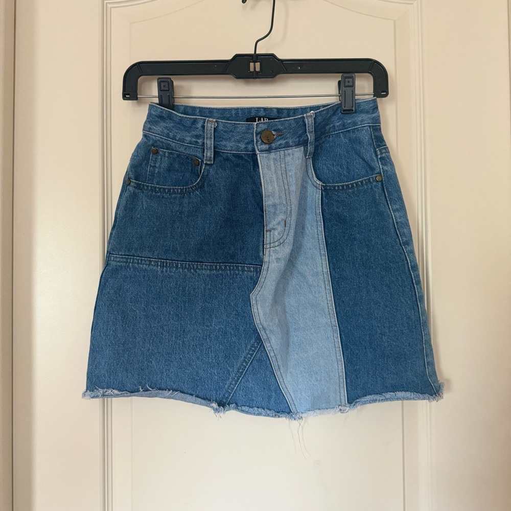 Korean Brand Patchwork Denim Skirts